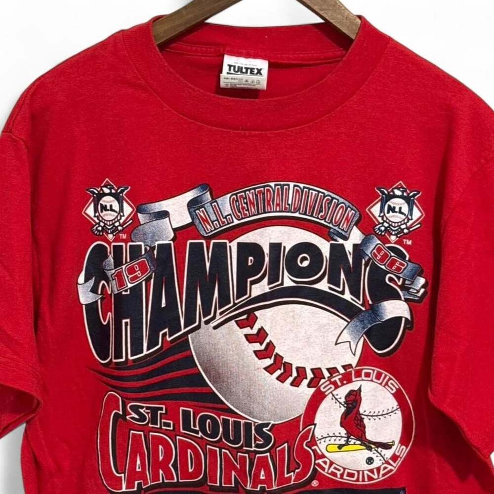 Vintage 1996 Tultex St. Louis Cardinals NL Central Division Champions T-Shirt La